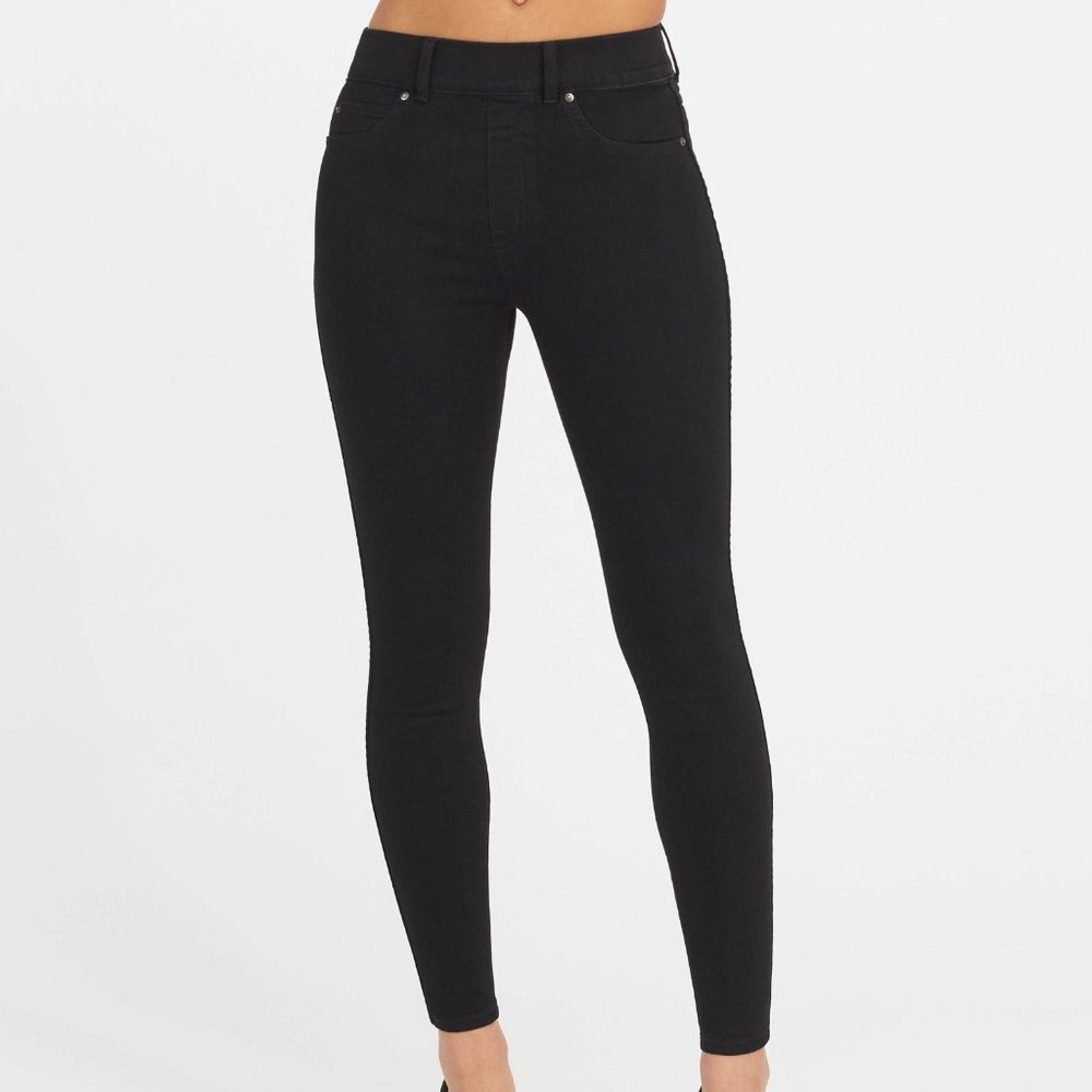 SPANX ankle skinny jeans black